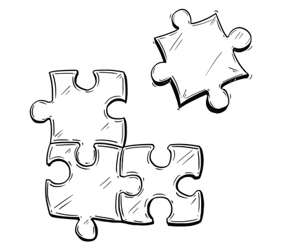 puzzle pieces drawing