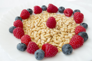 raspberry and blueberry