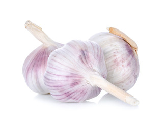 garlic on white background