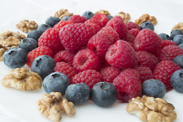 raspberry and blueberry