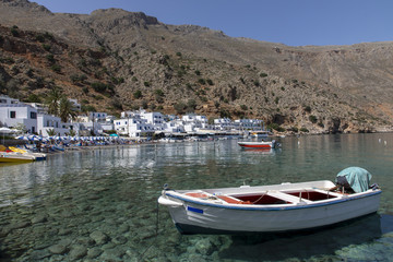 village loutro on the south coast of crete, greece