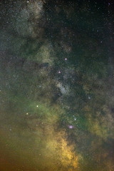 Galaxy The Milky Way in the night sky with stars. A view of the open space. Long exposure.