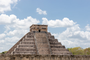 El Castillo pyramid , Chichen Itza, one of the seven New Wonders of the World on the Unesco list	