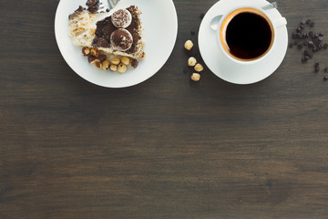Meringue cake with hazelnuts and buttercream