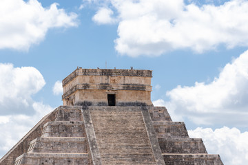 El Castillo pyramid , Chichen Itza, one of the seven New Wonders of the World on the Unesco list 