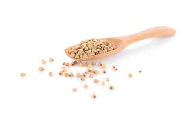buckwheat isolated on white background.