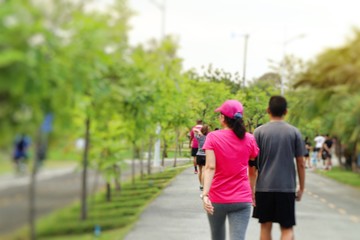 Jogging in the park