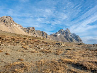 Horny mountains of East Iceland