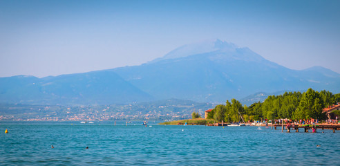 Beautiful coast of Garda Lake, Italy