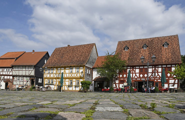 fachwerkh&auml;user am markt im hessenpark bei neu-anspach