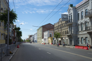 Historical street named after Kuibyshev in Samara, Russia. On a Sunny summer day. 17 June 2018