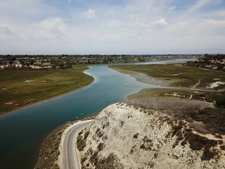 Aerial view of Newport Beach Back Bay 