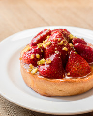 Strawberry and Pistachio Tartlet