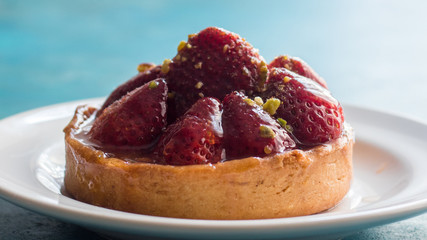 Strawberry and Pistachio Tartlet