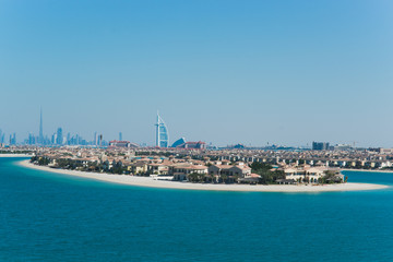 Hotel in Dubai and blue sea