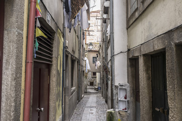 Fototapeta premium Ancient street in historic center of Porto.