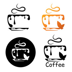 Coffee logotype. Stylized coffee cup icon. Vector illustration