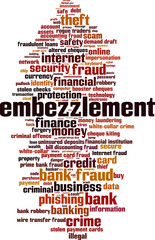 Obraz premium Embezzlement word cloud
