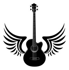 Guitar with wings.