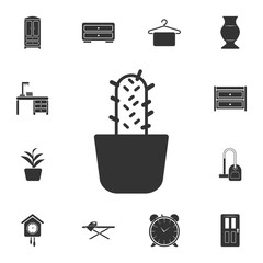 Cactus icon. Simple element illustration. Cactus symbol design from Home Furniture collection set. Can be used for web and mobile