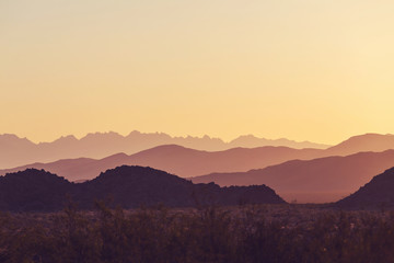 Mountains silhouette