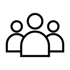 team person icon with outline style