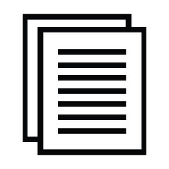 a copy of document paper icon with outline style
