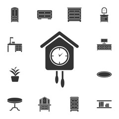 Wall Clock icon. Simple element illustration. Wall Clock symbol design from Home Furniture collection set. Can be used for web and mobile