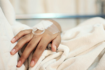 Obraz na płótnie Canvas Hand of the patient.