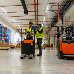 Forklift driver in warehouse © Stock Rocket