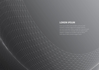 Abstract 3d surface. Distortion of space and matter. Modern technology for designing volume objects.