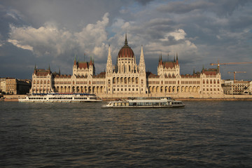 Fototapeta premium The Hungarian Parliament Building in Budapest, Hungary