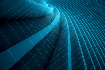 Obraz premium Abstract 3d Curved Background with line. Circular Shapes Modern minimalistic Design. Smooth geometric. 3d Rendering