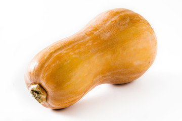 Butternut pumpkin isolated on white background. 
