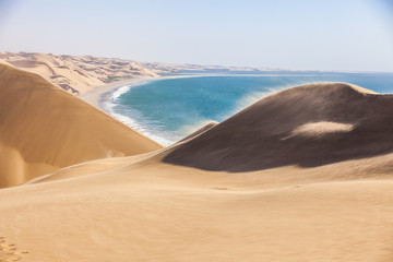 The Namib desert along side the atlantic ocean coast of Namibia, southern Africa © Uwe