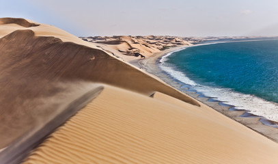The Namib desert along side the atlantic ocean coast of Namibia, southern Africa - obrazy, fototapety, plakaty