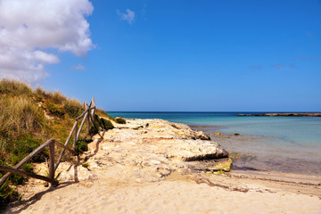 View of the beautiful coast Otranto, Italy