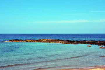 View of the beautiful coast Otranto, Italy