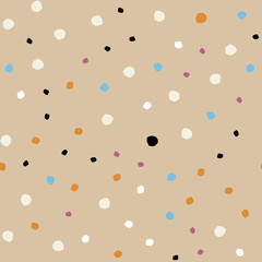 Abstract polka dot vector seamless background