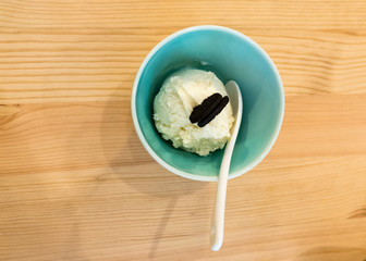 Ice cream and cookie in a cup
