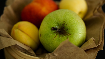 fresh colorful fruit in the basket