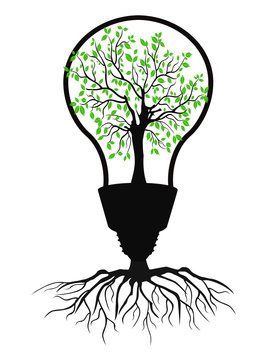 the green light bulb tree