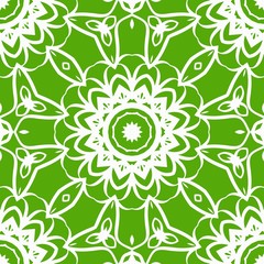 Decorative Square Template for Fabric Print. Azhure floral seamless pattern. Vector illustration. For fabric, bandana, carpet, shawl design.