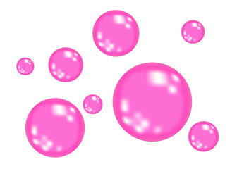 Fizzing air or water pink  bubbles.