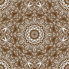 Modern Decorative Cicle Vector Shapes. Floral mandala. Vector illustration.
