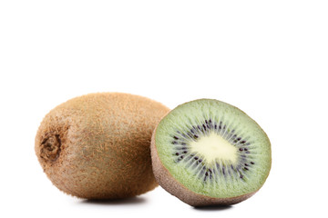 Kiwi fruits isolated on white background