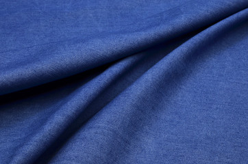 Naklejka na ściany i meble Fabric denim light blue. 100% cotton.