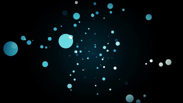 Abstract seamless background with blue and white particles in slow motion