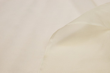 Silk fabric, organza ayvory.