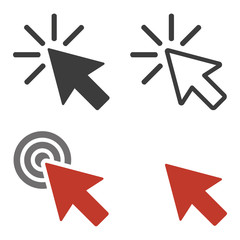 Click icons set on white background.